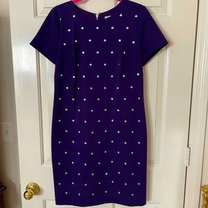 Michael Kors purple studded short sleeve dress M